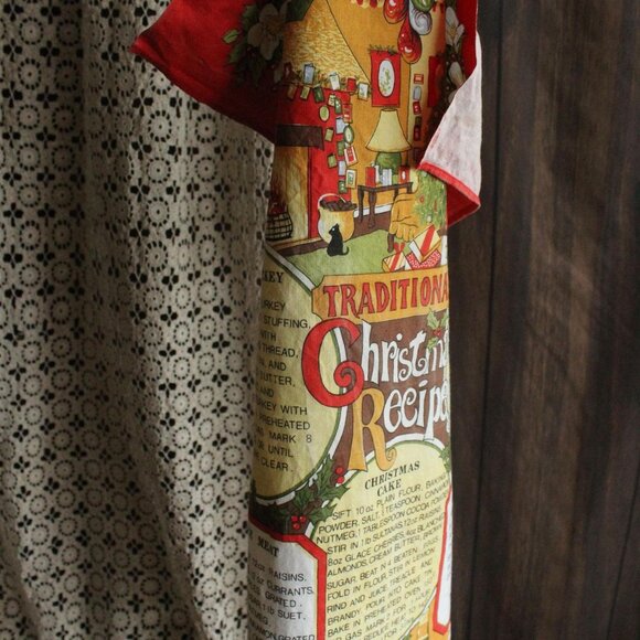 Vintage Holiday Towel, Vista Christmas Recipes Cotton Tea Towel, Made in Britain - Picture 14 of 15